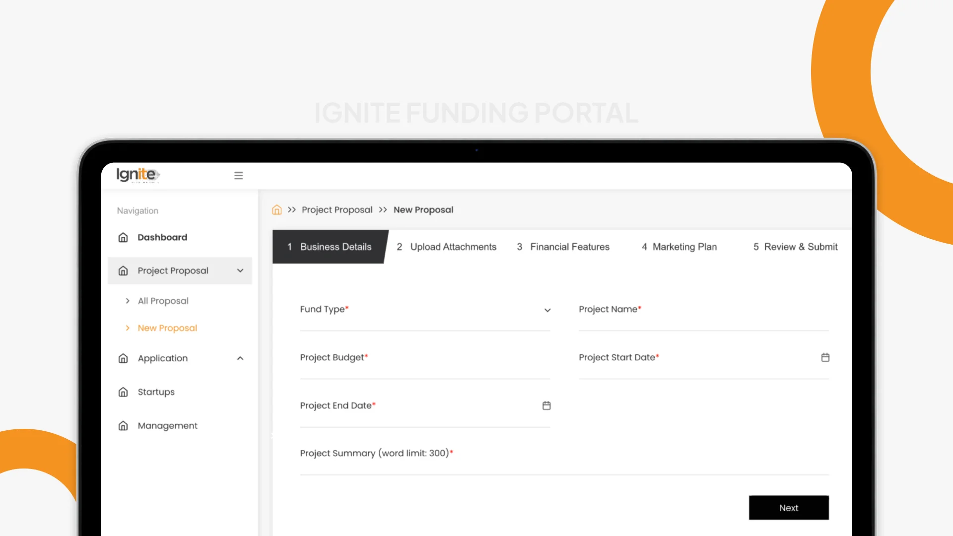 Creating a structured digital gateway for innovation funding