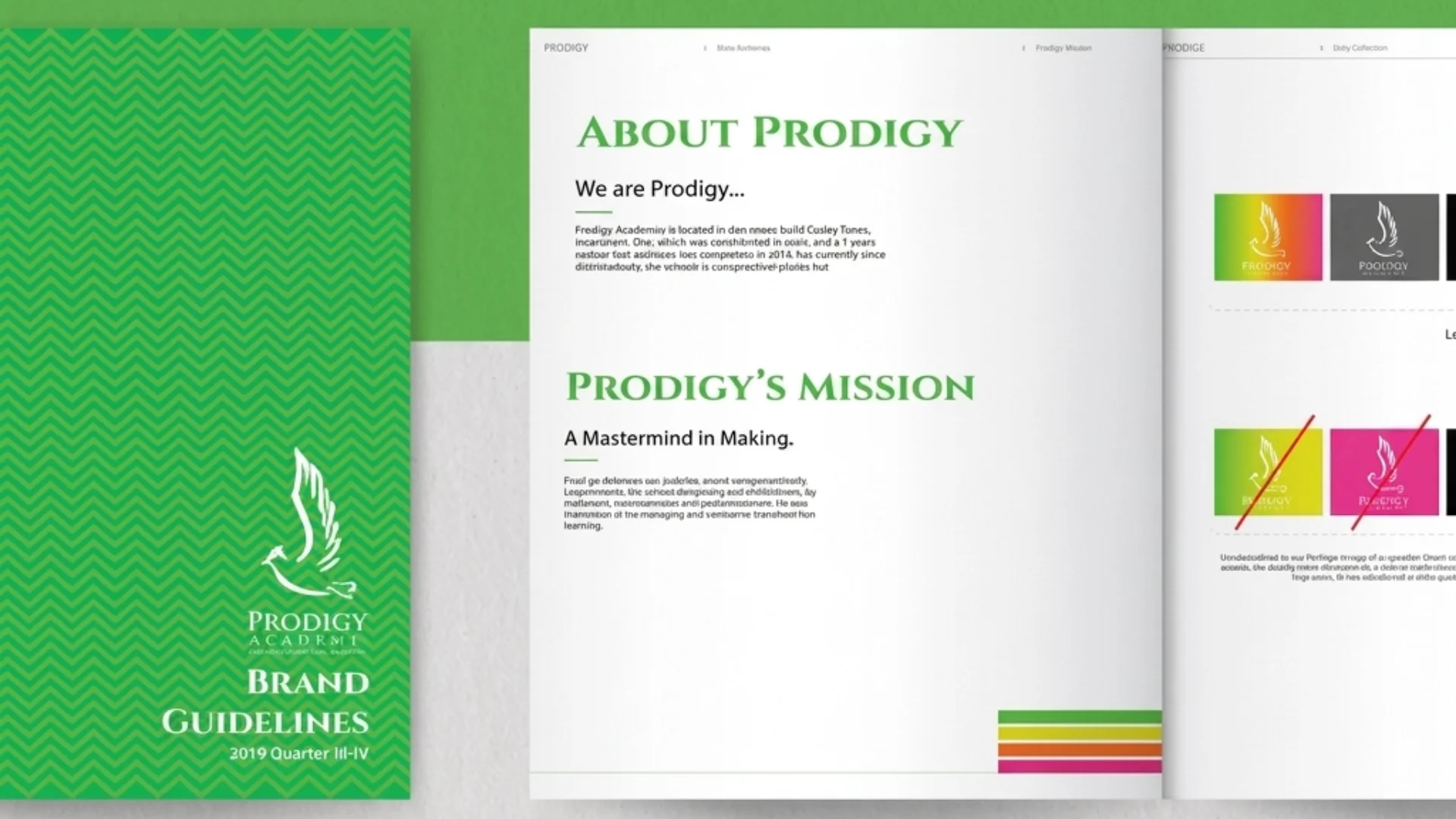 A professional identity system for an education brand